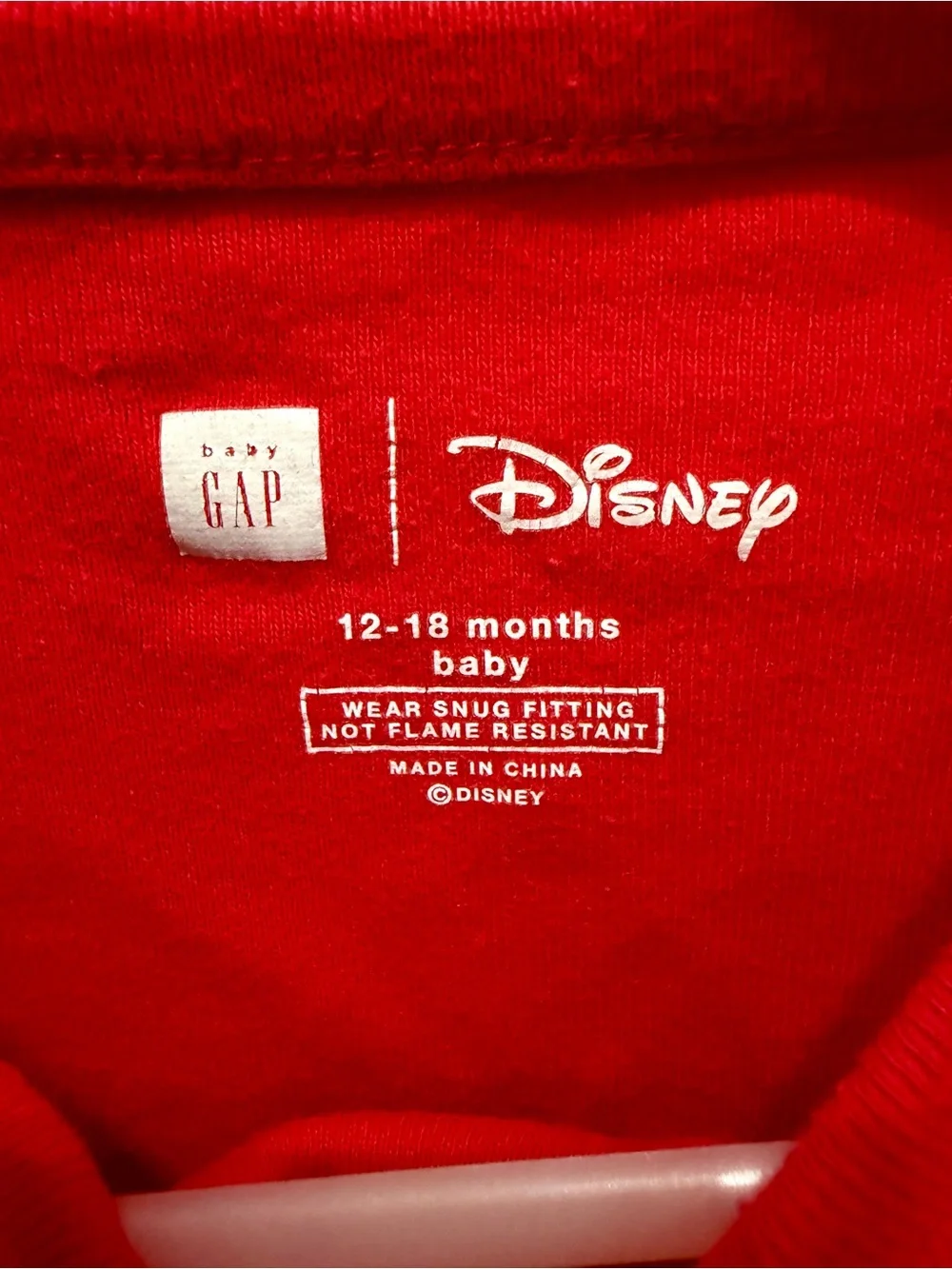 GAP Baby Girl 12-18 months Minnie Mouse Long Sleeve Tee